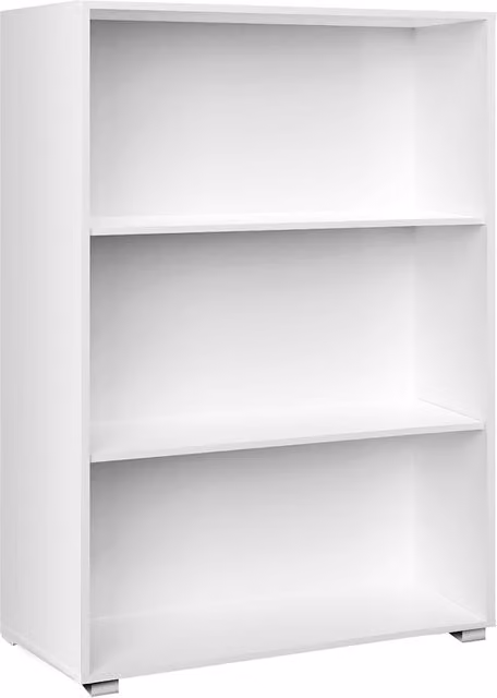 Libreria Vela Casaria con 3 ripiani regolabili bianco opaco L: 115 cm, P: 60 cm, H: 28 cm