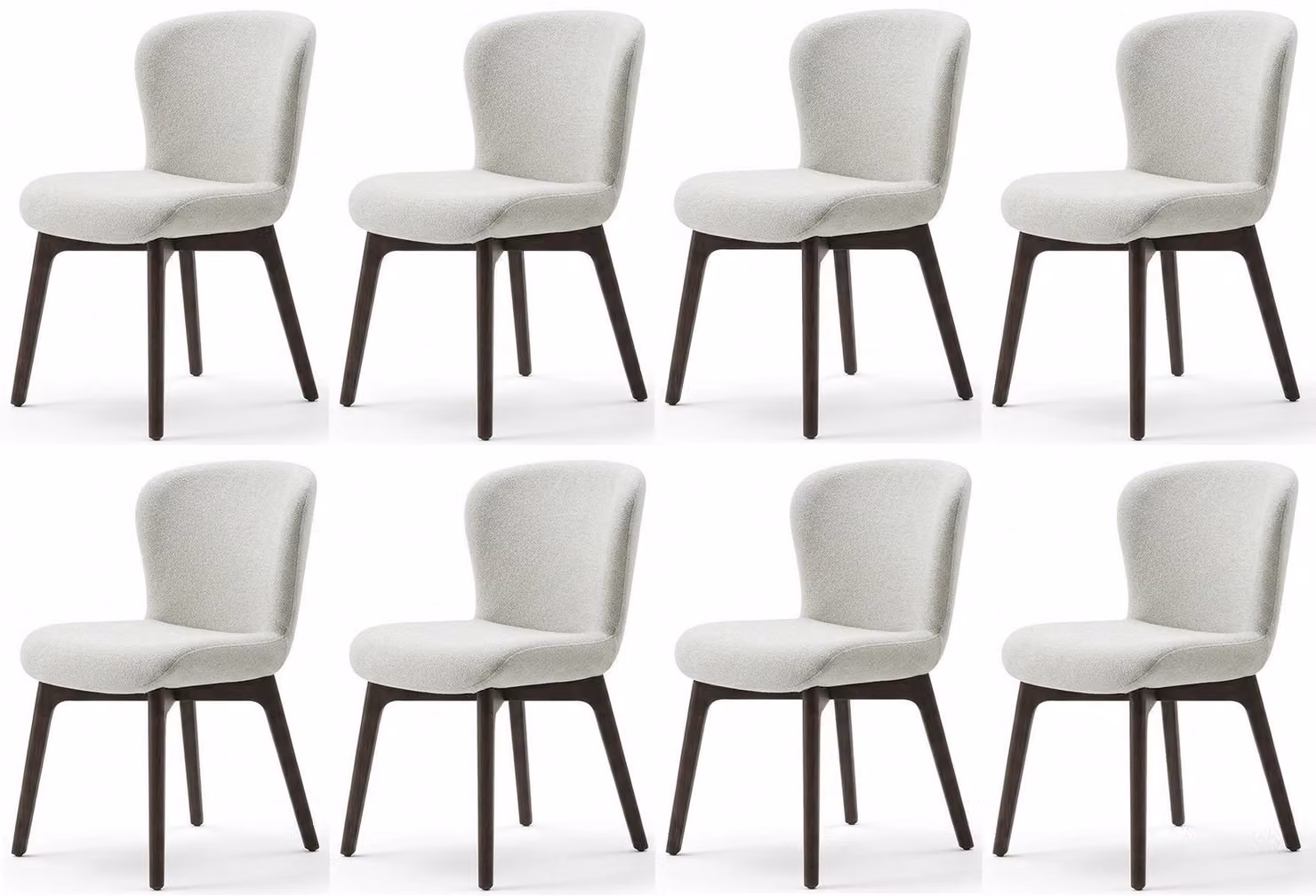 Sedie moderne, bianche, comode, ideali per la sala da pranzo, confortevoli e pratiche