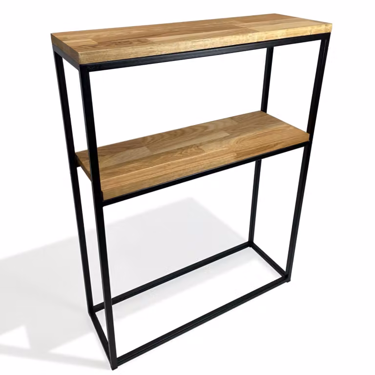 Consolle in legno 60x80x20 cm a due ripiani
