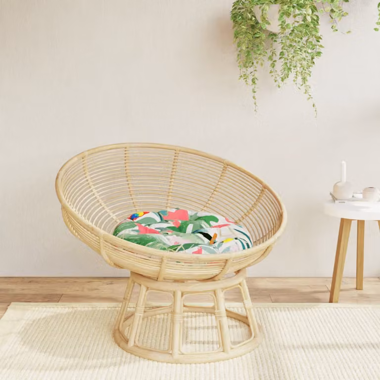 vidaXL Cuscino Rotondo Multicolore in Stile Boho in Poliestere Idrorepellente e Traspirante Ø 60 cm, H: 11 cm