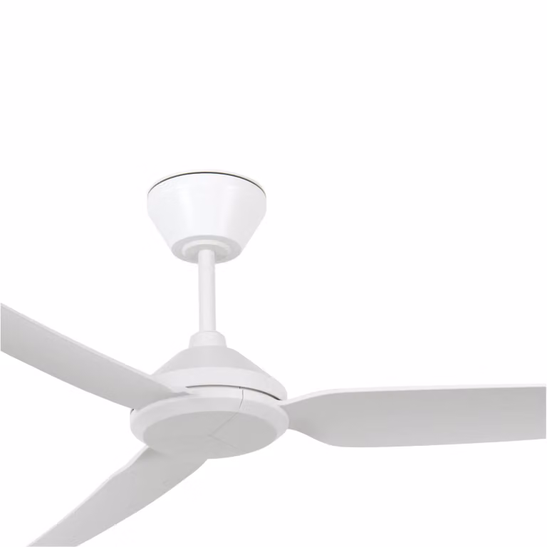 Beacon Lighting Ventilatore da soffitto Polis bianco DC silenzioso Ø 137 cm IP55, Bianco / Opale, Soggiorno / Sala da pranzo, Plastica, Moderno