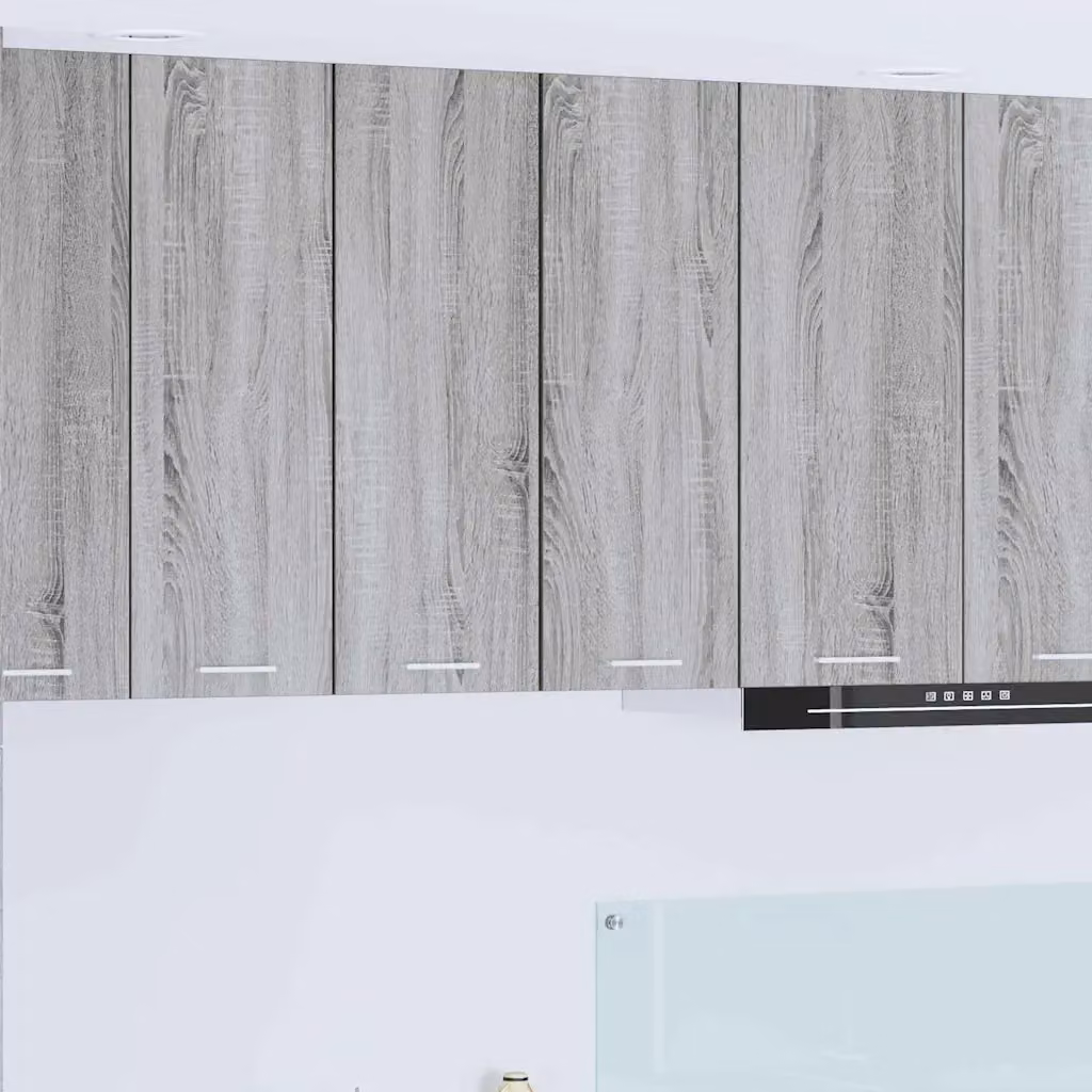 Armadio pensile da cucina moderno vidaXL in MDF, Grigio e Bianco, L: 30 cm, P: 31 cm, H: 80 cm