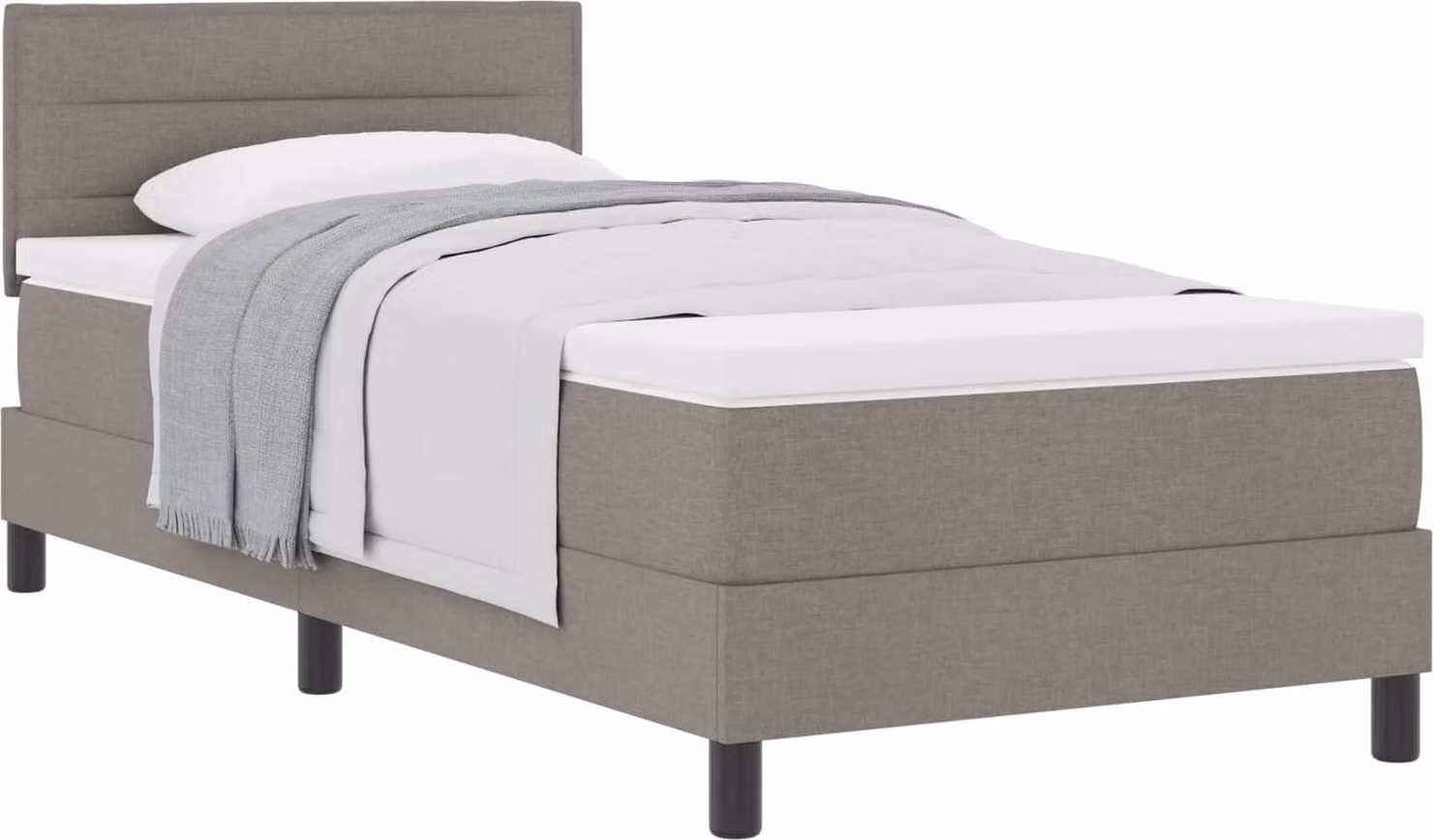 Letto a molle con testiera Talpa 90 x 190 cm Tessuto