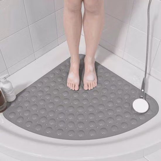 Tappetino da doccia antiscivolo 70x70 cm (grigio)