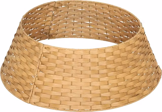 Copertura per supporto albero di Natale HOMCOM in legno naturale e plastica, diametro: 68 cm, colore beige/marrone