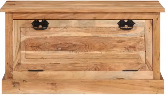 Panca con Scarpiera-Panca con Contenitore 85x40x45 cm in Legno Massello di Acacia
