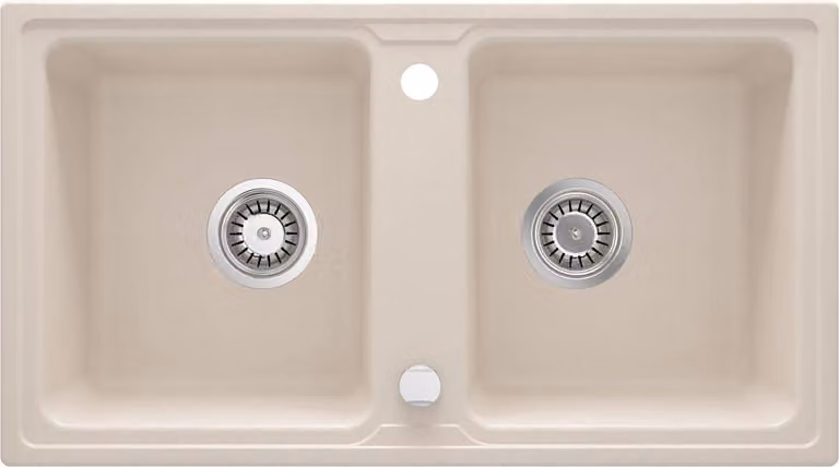 2-bowl granite sink