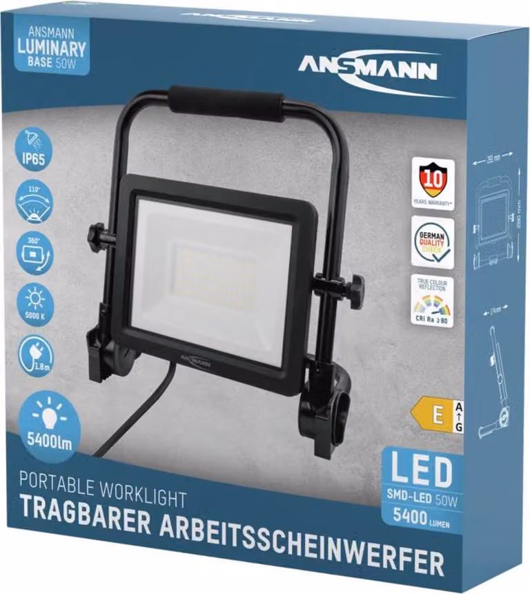 ANSMANN 1600-0627 ANSMANN FL50W-AC Baustrahler schwarz 50 W