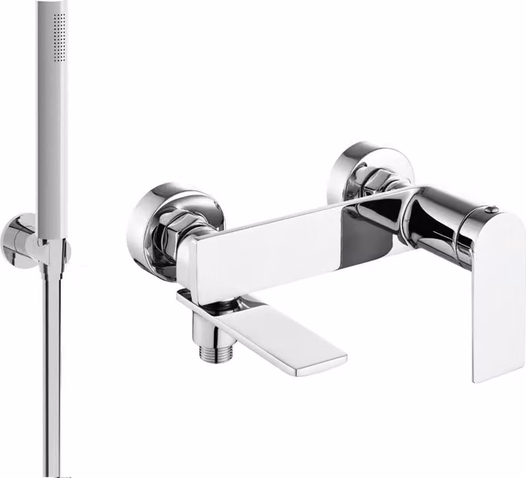 Mexen Zero R70 rubinetto da bagno con set doccia, cromo - 7113R70-00