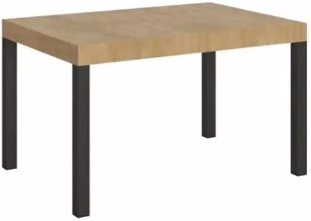 Tavolo allungabile 120/224x90 cm Everyday Premium colore quercia natura gambe antracite
