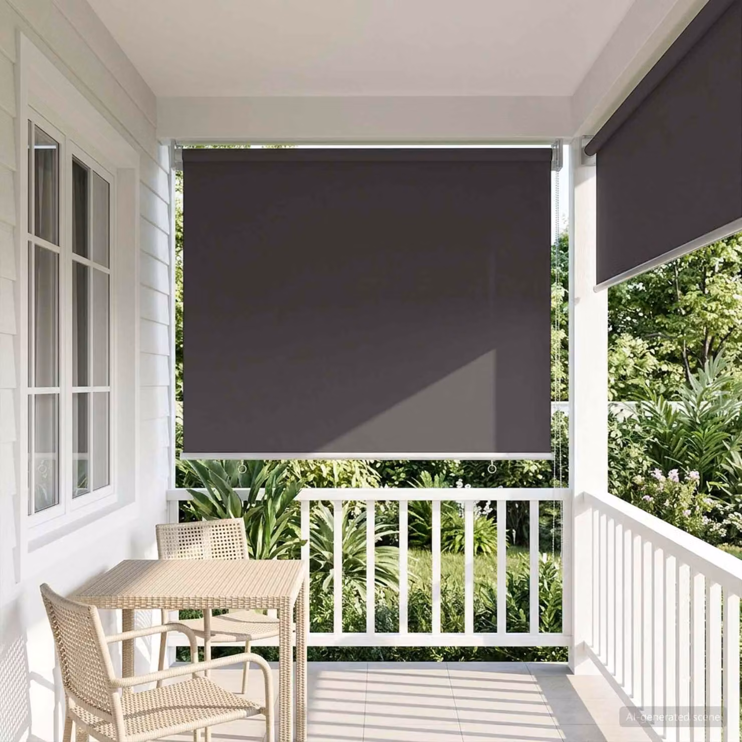 vidaXL Tenda da sole a rullo con protezione UV in poliestere, Antracite, L: 80 cm