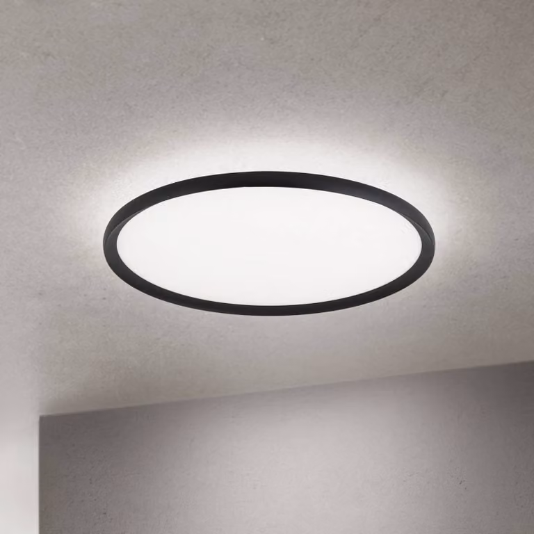 ORION Plafoniera a LED Kant, dimmerabile, Nero, Soggiorno / Sala da pranzo, Alluminio, Moderno, Plafoniera LED