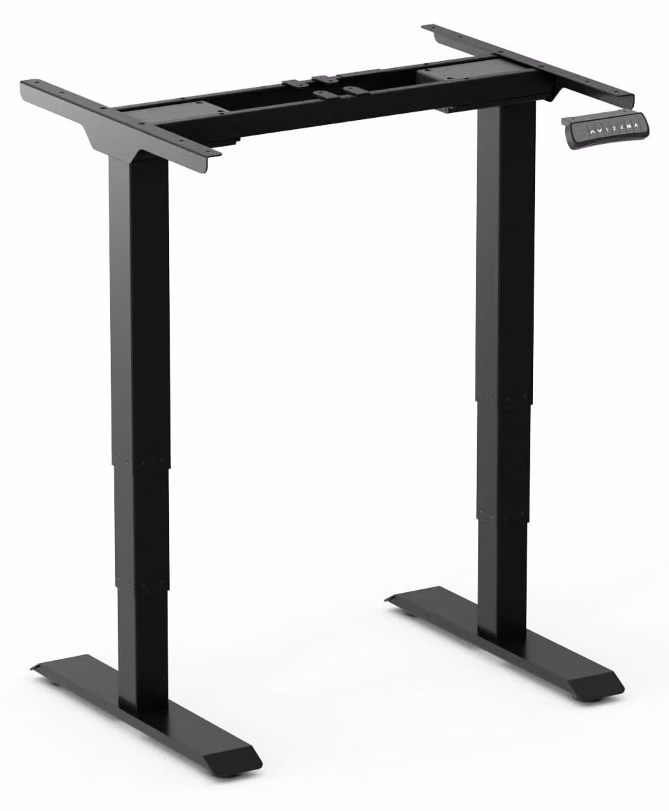 Scrivania regolabile in altezza, con sistema elettrico - Altezza: 63-128 cm - Larghezza: 78 cm - Struttura in metallo nero