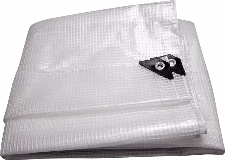 Telo protettivo, dimensioni 4 x 6 metri, 120 g/m², trasparente, impermeabile, resistente ai raggi UV, ideale per l'uso in giardino