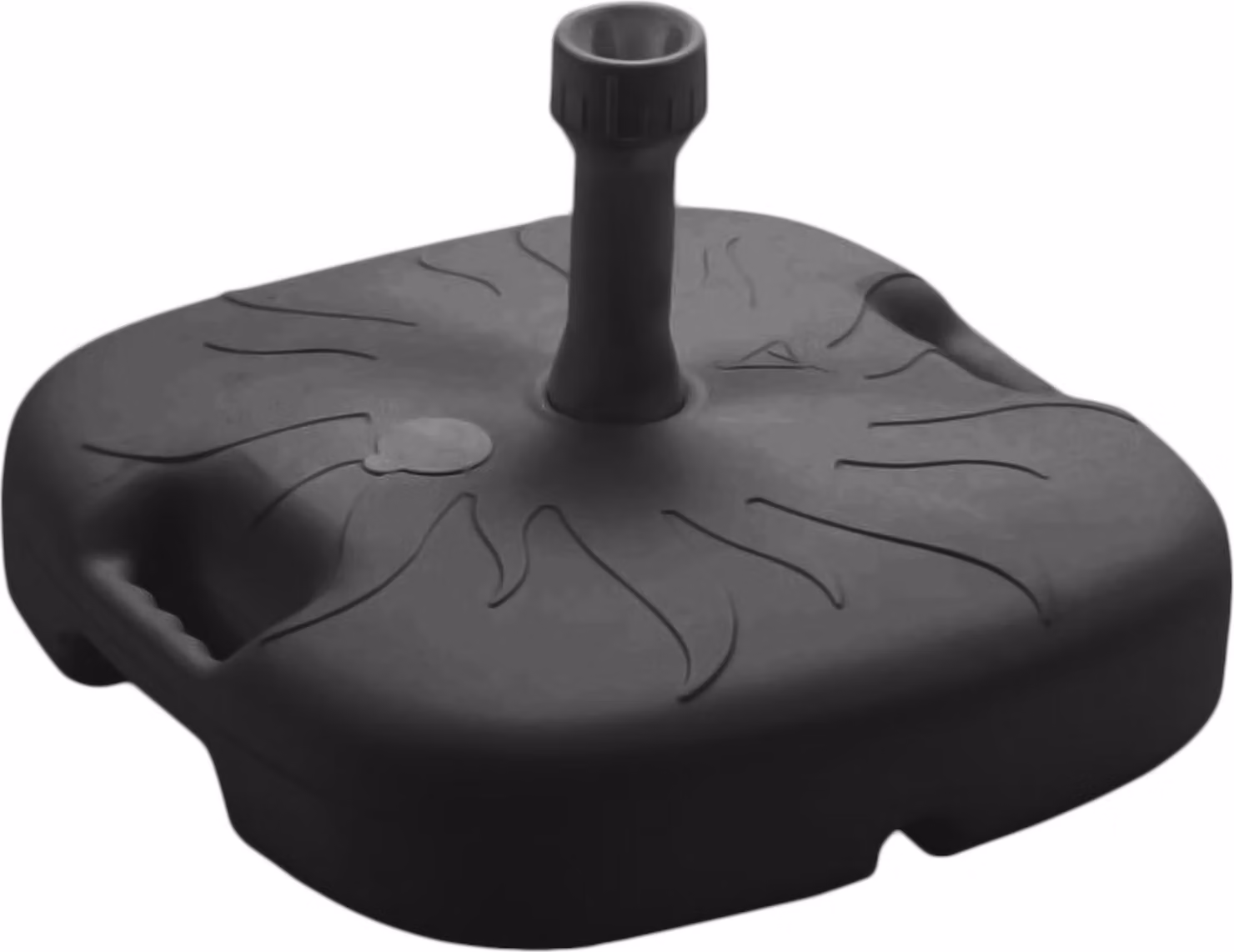 3.08 Supporto per ombrellone BASE TOP in antracite - 18 litri / circa 45 x 45 cm - Supporto per ombrellone da riempire