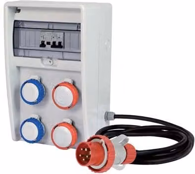 Quadro di Distribuzione Ulisse Fme con 2 Prese CEE Blu e 2 Prese CEE Rosse Multicolore