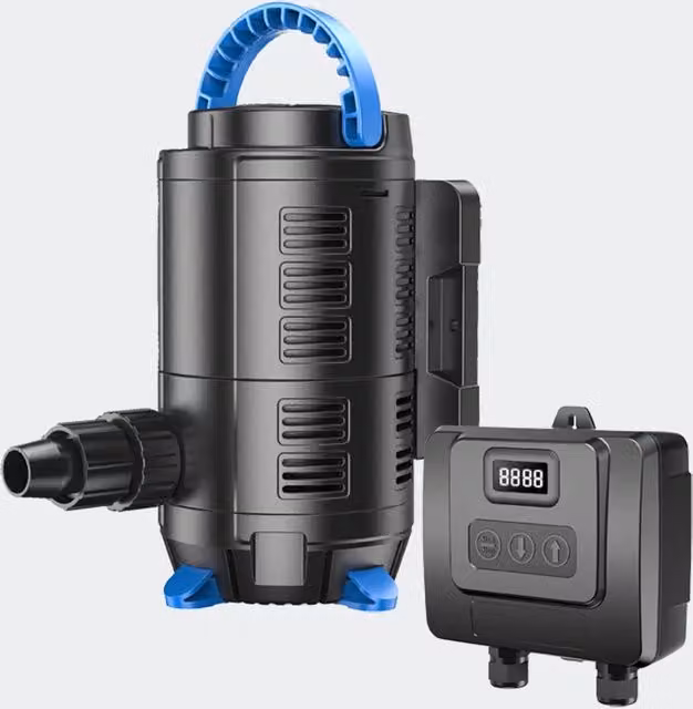 Pompa per acqua Sunfun per laghetto e acquario, portata 8000 l/h, 80 Watt, colore nero