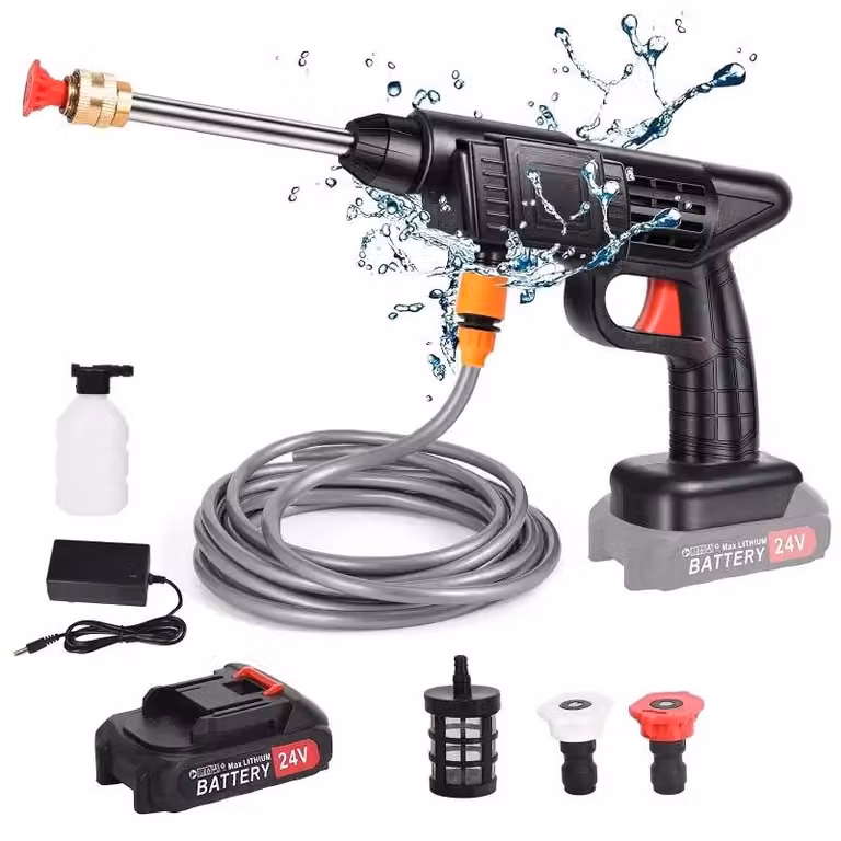 Idropulitrice portatile a batteria - 35 bar - Ideale per il lavaggio auto - Include 1 batteria