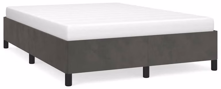 Struttura letto senza Materasso Grigio Scuro 137x190 cm Velluto