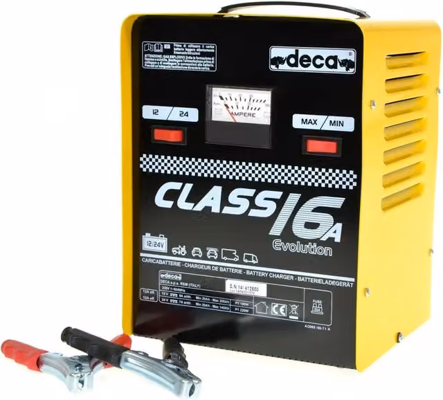 Caricabatterie Deca Class 16a per Moto e Auto 12/24 V Giallo