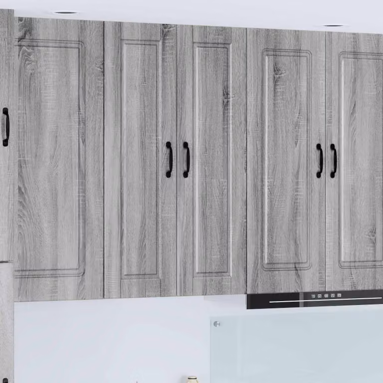 Armadietto a muro vidaXL PORTO Grigio Sonoma con ante a battente e ripiani interni L/P/H: 30 x 31 x 100 cm