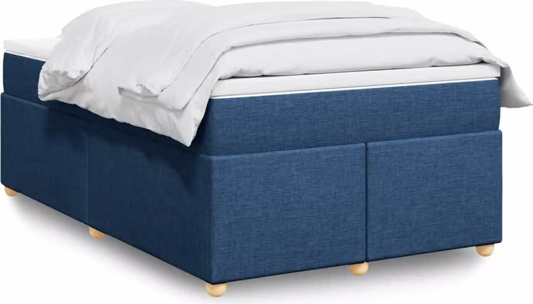 Maison Exclusive - Giroletto a Molle con Materasso Blu 120x190 cm in Tessuto