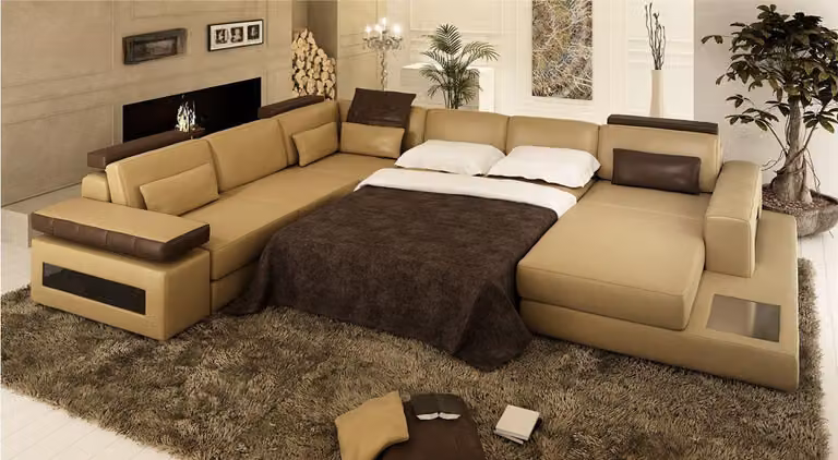U-Form Couch Design Polster Textil Eck Modern Sofas Wohnlandschaft Ecksofa Stoff