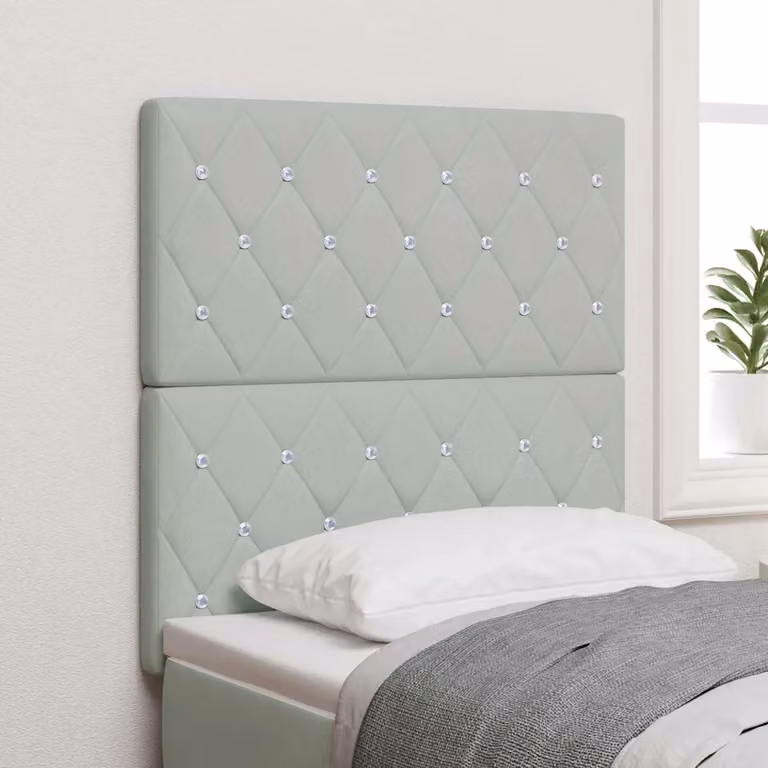 Testiera per letto vidaXL in velluto grigio chiaro, Larghezza: 80 cm