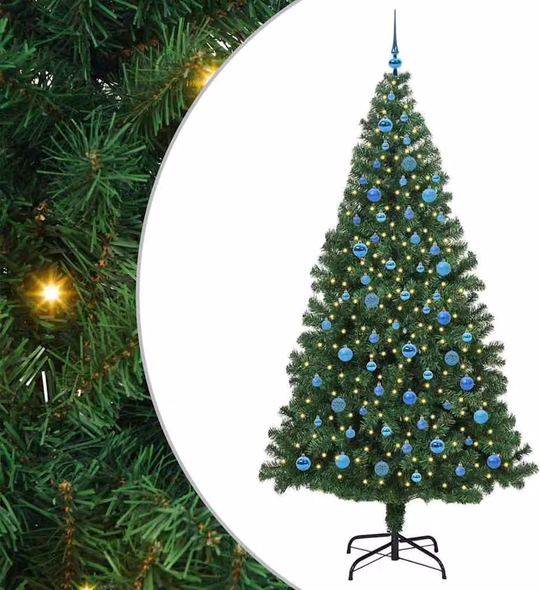Albero di Natale artificiale con 300 LED Verde 240 cm