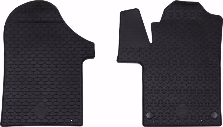 Tappetino per Auto 2 pcs Nero Gomma