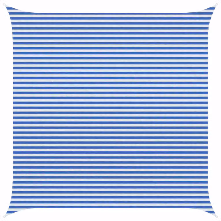 Telo Ombra Quadrato vidaXL in HDPE Blu e Bianco 5 x 5 m