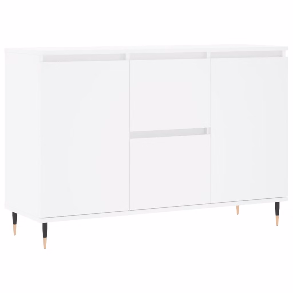 Credenza Bianca 101,5x35x70 cm in Legno Multistrato