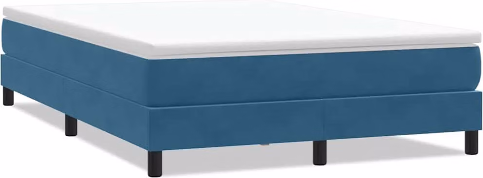 Maison Exclusive - Giroletto a Molle senza Materasso Blu Scuro 140x210 cm Velluto