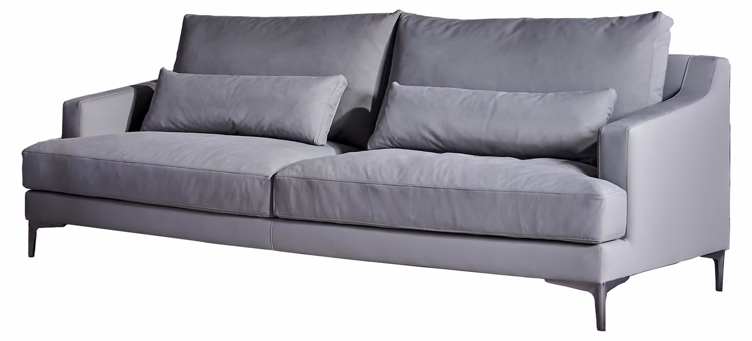 Italienische Designer Möbel Hochwertige Dreisitzer Couch Polster Leder Sofa
