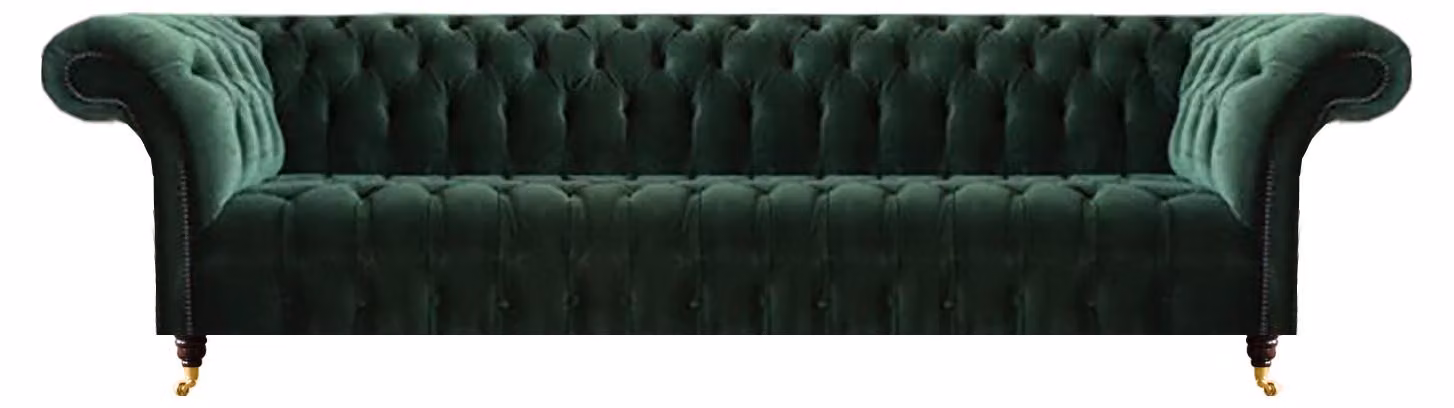 Grüne Wohnzimmer Chesterfield Textilcouch Wohnzimmer Polster Sitzmöbel