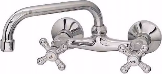 Miscelatore retrò per lavabo a parete