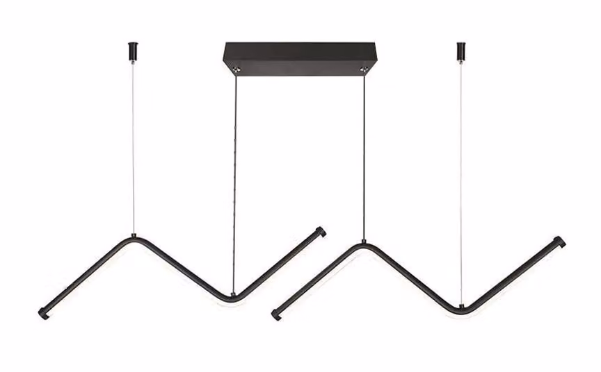 V-TAC VT-7768 Lampadario led da soffitto doppia barra zig zag 100cm 12W 4000K design moderno - sku 6937