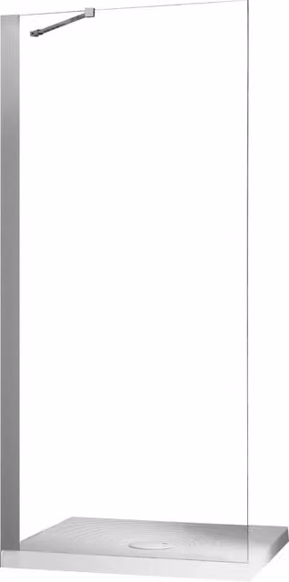 Parete Doccia Walk-In 66 cm in Cristallo Trasparente 6mm H190 Fosterberg Herning