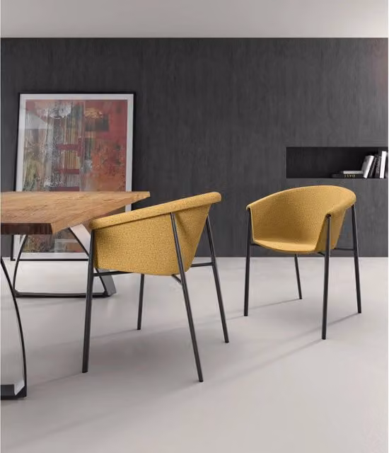 Set di 2 Sedie in tessuto Nari 58cm X 56cm H 79cm Stones