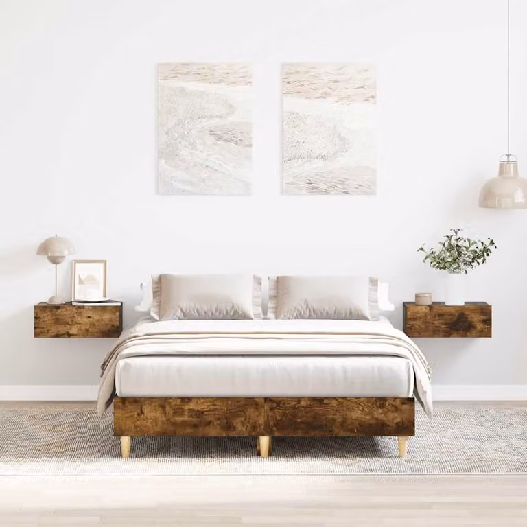 Giroletto vidaXL senza materasso in legno e composito colore marrone L/P/H: 120 x 200 x 193 cm