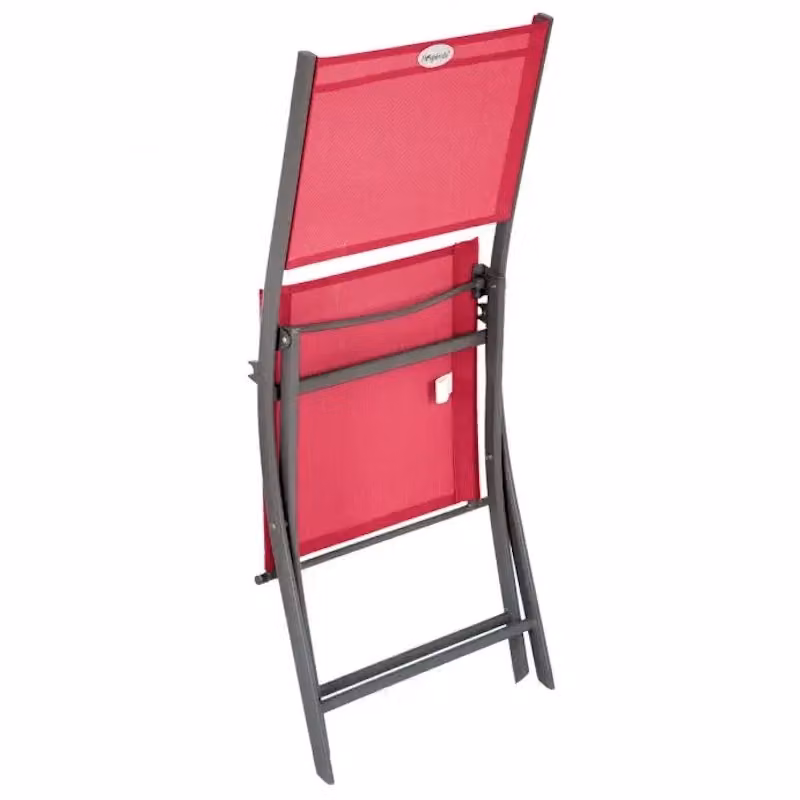 Sedia da giardino pieghevole Modula rossa in metallo per esterno – 2
