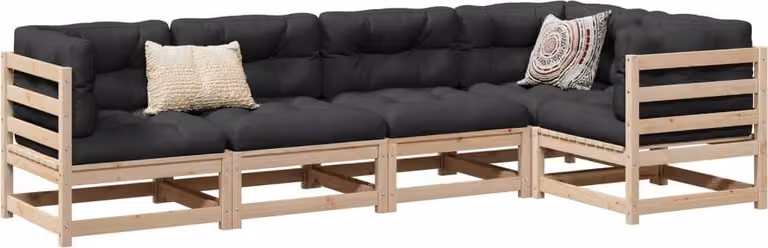 Maison Exclusive - Set Divani da Giardino 5 pz in Legno Massello di Pino