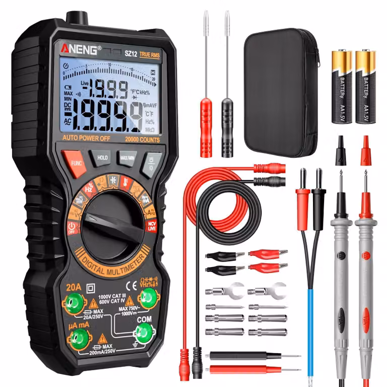 Multimetro True RMS - 20000 counts - Valore massimo e minimo - Tensione e corrente AC/DC - Magnetico