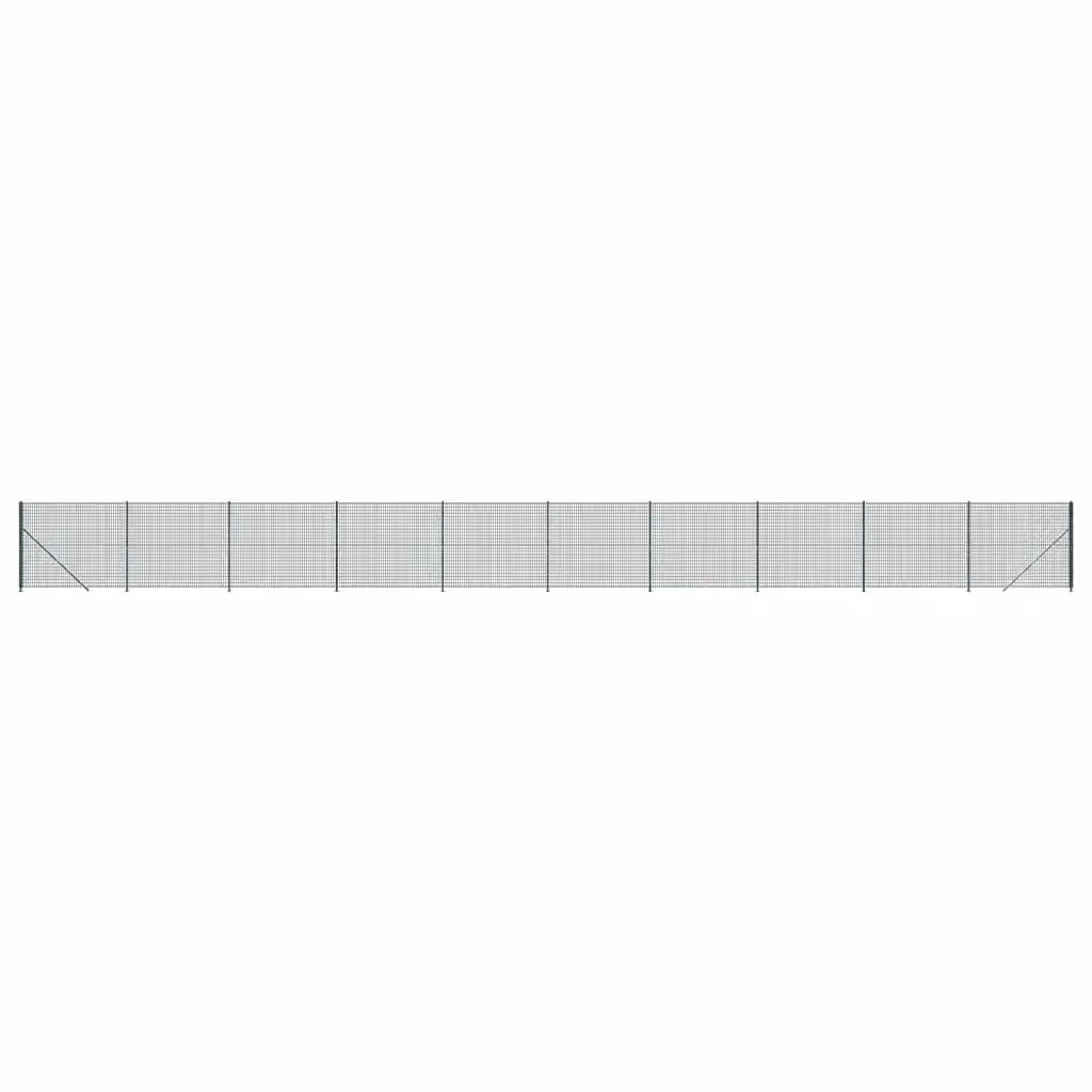 Recinzione Metallica con Flangia VIDAXL in Acciaio Zincato Rivestito in PVC Verde L: 25 m, H: 1,4 m – 2