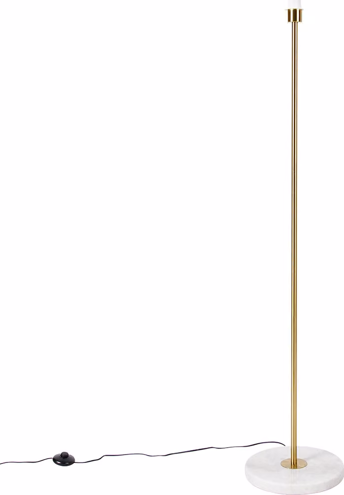 Lampada da terra moderna in ottone con base in marmo Kaso