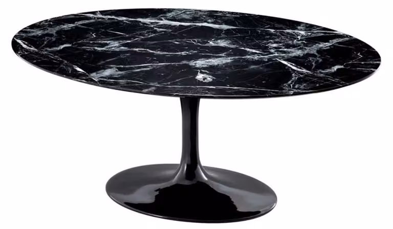 Tavolo da pranzo ovale nero Casa Padrino, lusso, dimensioni 170 x 110 x 75 cm - Mobile di alta qualità per la sala da pranzo