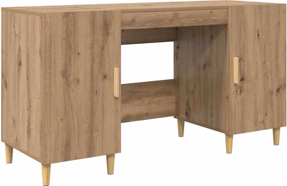 Scrivania Rovere artigianale 140 x 50 x 75 cm Legno multistrato