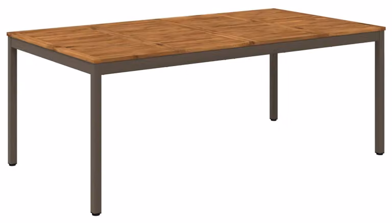Tavolo da giardino, stile naturale, dimensioni 196 x 100,5 x 75 cm