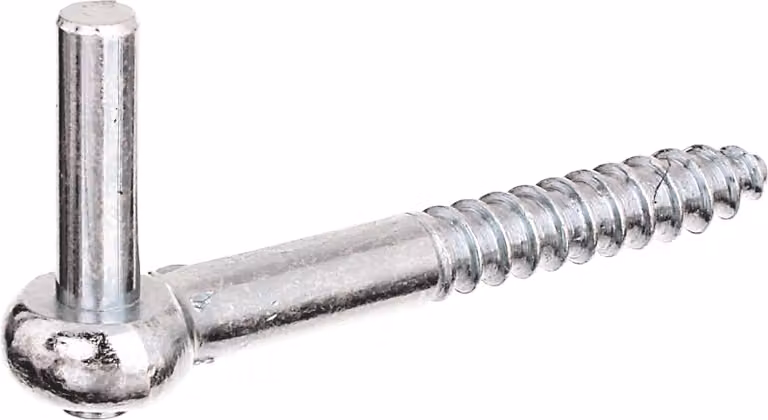 Alberts 311094 Staffa da avvitare | gancio a J, con filettatura tagliata | zincato, passivato a film spesso | arretramento Ø10 mm | lunghezza 120 mm | set da 4