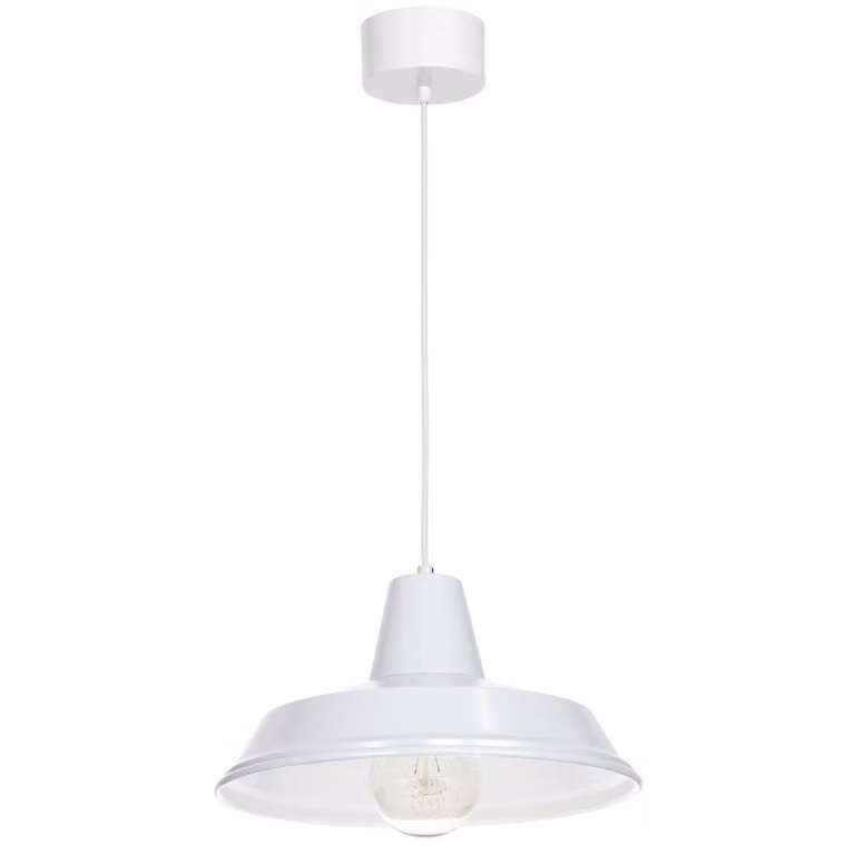 Lampada a sospensione Loft bianca Class 1xE27 15W Luminex